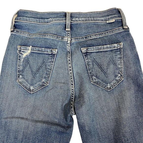 Mother Denim Tripper Ankle Fray Flare Jeans in Play Like A Pirate Size 25 - Picture 7 of 9